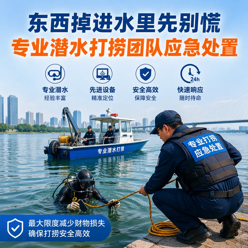 鼓楼东西掉进水里先别慌，专业潜水打捞团队应急处置